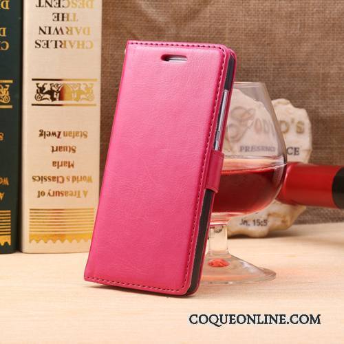 Huawei Ascend G6 Étui Cuir Véritable Téléphone Portable Étui En Cuir Protection Violet Coque De Téléphone