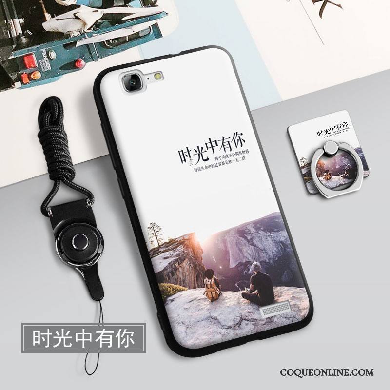 Huawei Ascend G7 Coque De Téléphone Silicone Clair Protection Étui Vert Personnalité
