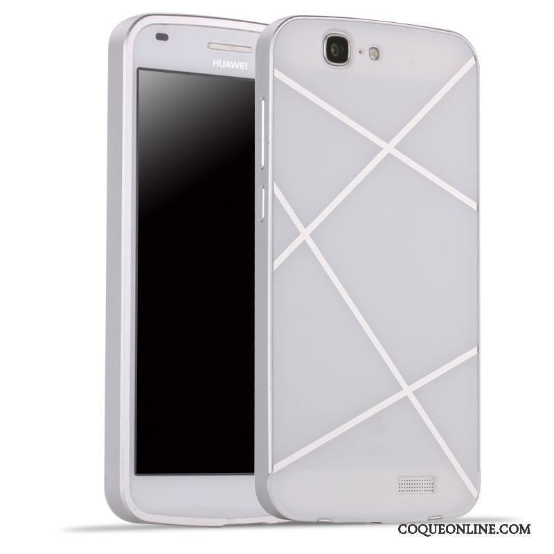 Huawei Ascend G7 Coque De Téléphone Étui Rose Métal Border Couvercle Arrière