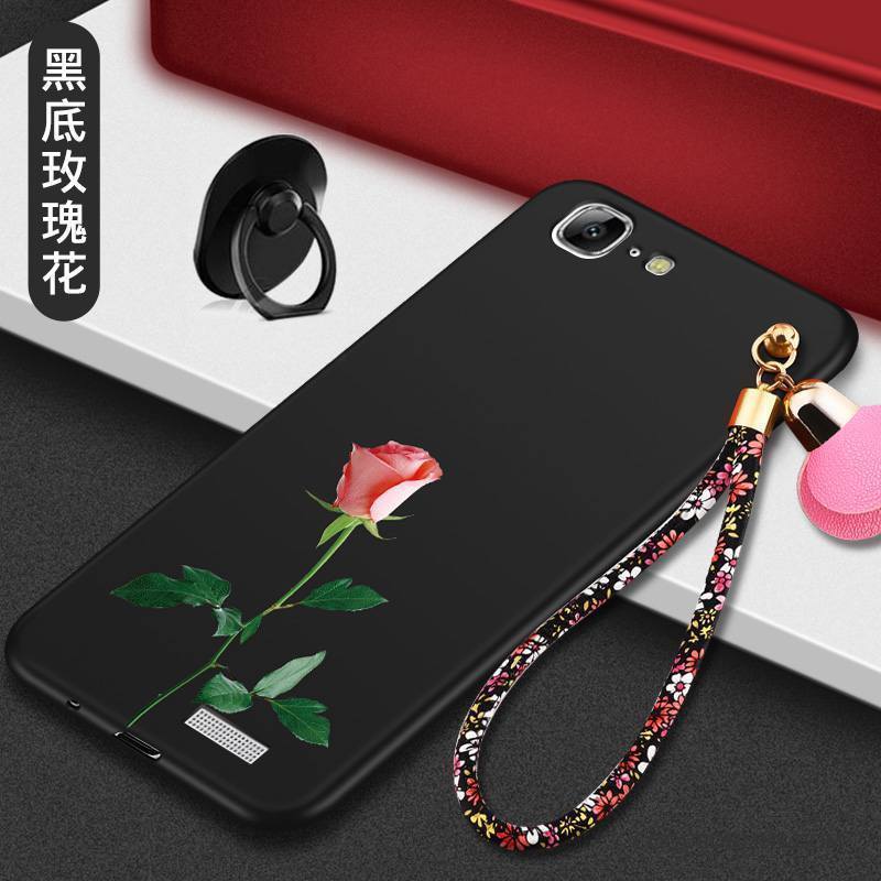 Huawei Ascend G7 Coque Noir Créatif Incassable Silicone Tout Compris Étui Fluide Doux