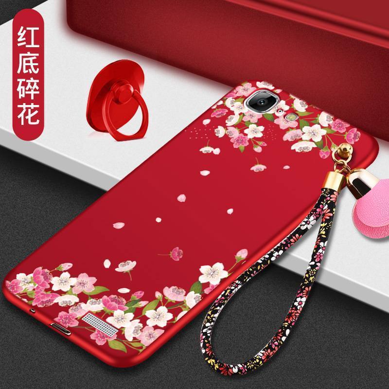 Huawei Ascend G7 Coque Noir Créatif Incassable Silicone Tout Compris Étui Fluide Doux