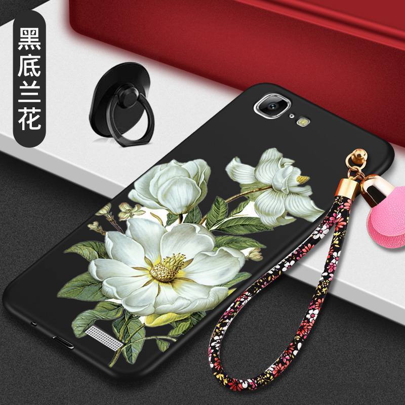 Huawei Ascend G7 Coque Noir Créatif Incassable Silicone Tout Compris Étui Fluide Doux