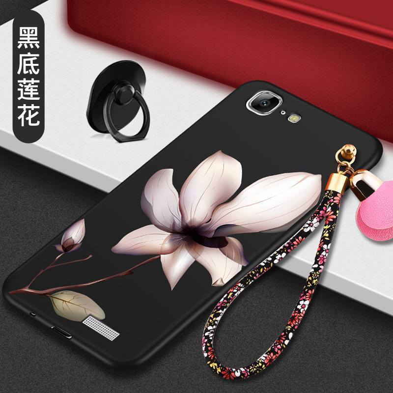 Huawei Ascend G7 Coque Noir Créatif Incassable Silicone Tout Compris Étui Fluide Doux