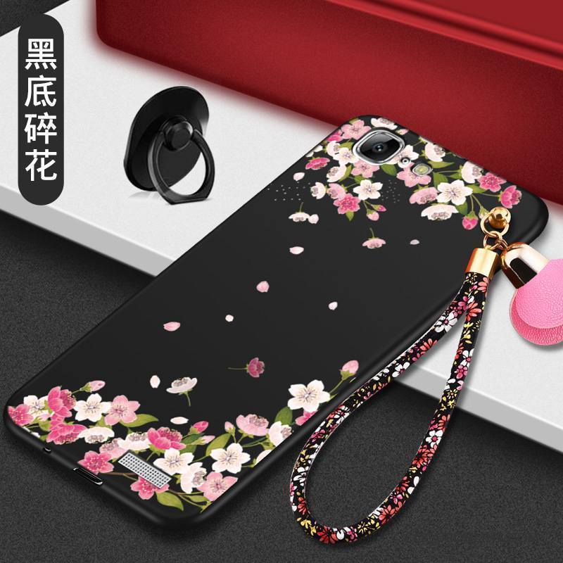 Huawei Ascend G7 Coque Noir Créatif Incassable Silicone Tout Compris Étui Fluide Doux