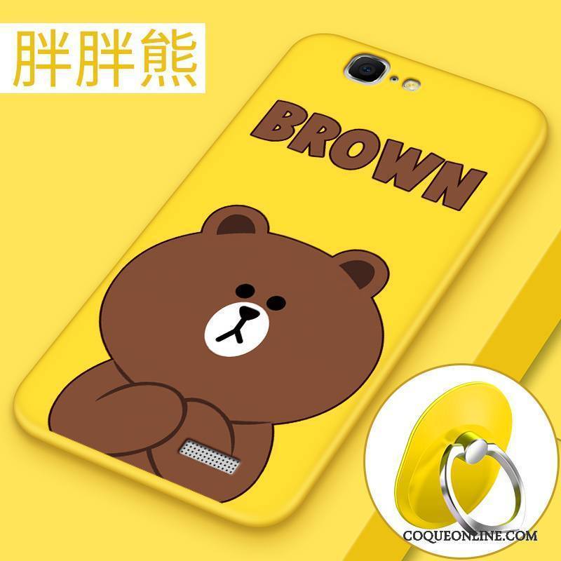 Huawei Ascend G7 Coque Nouveau Délavé En Daim Protection Jaune Fluide Doux Étui Silicone