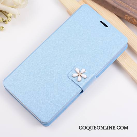 Huawei Ascend G7 Coque Étui En Cuir De Téléphone Tendance Protection Téléphone Portable Bleu Clair