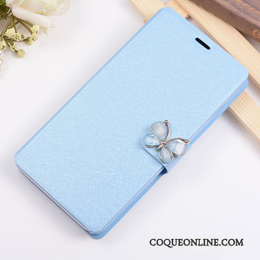 Huawei Ascend G7 Coque Étui En Cuir De Téléphone Tendance Protection Téléphone Portable Bleu Clair