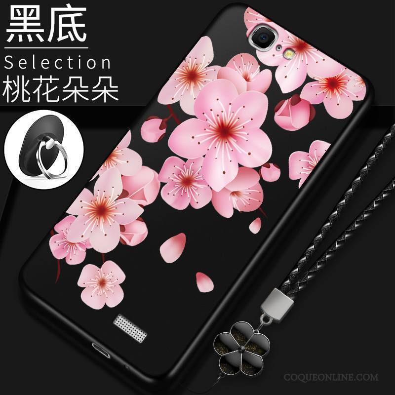 Huawei Ascend G7 Délavé En Daim Protection Noir Téléphone Portable Incassable Étui Coque De Téléphone