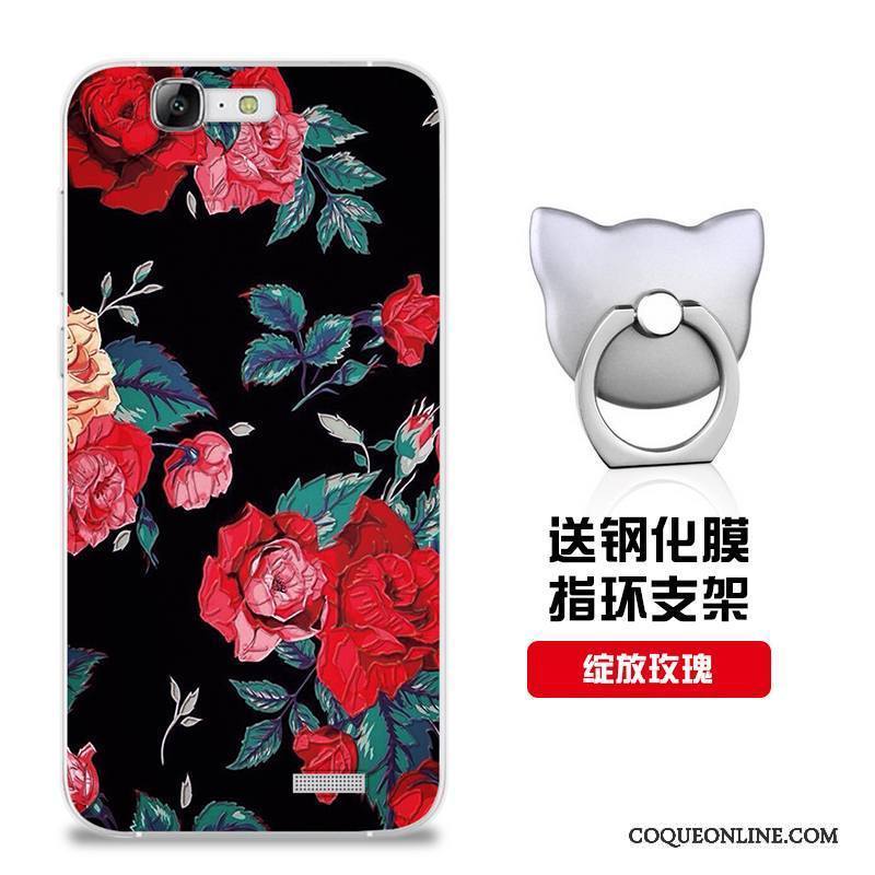 Huawei Ascend G7 Fluide Doux Protection Silicone Personnalisé Rose Coque Modèle