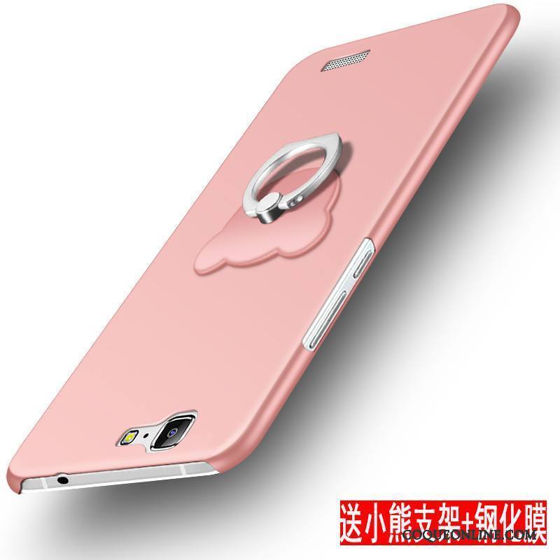 Huawei Ascend G7 Incassable Étui Bleu Protection Coque Délavé En Daim Silicone