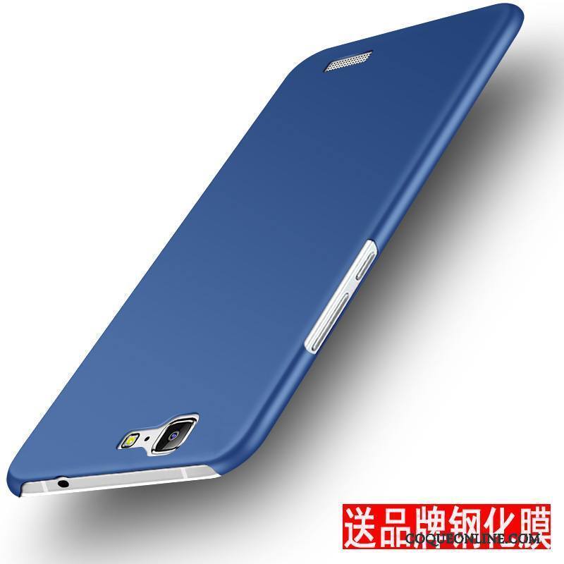 Huawei Ascend G7 Incassable Étui Bleu Protection Coque Délavé En Daim Silicone