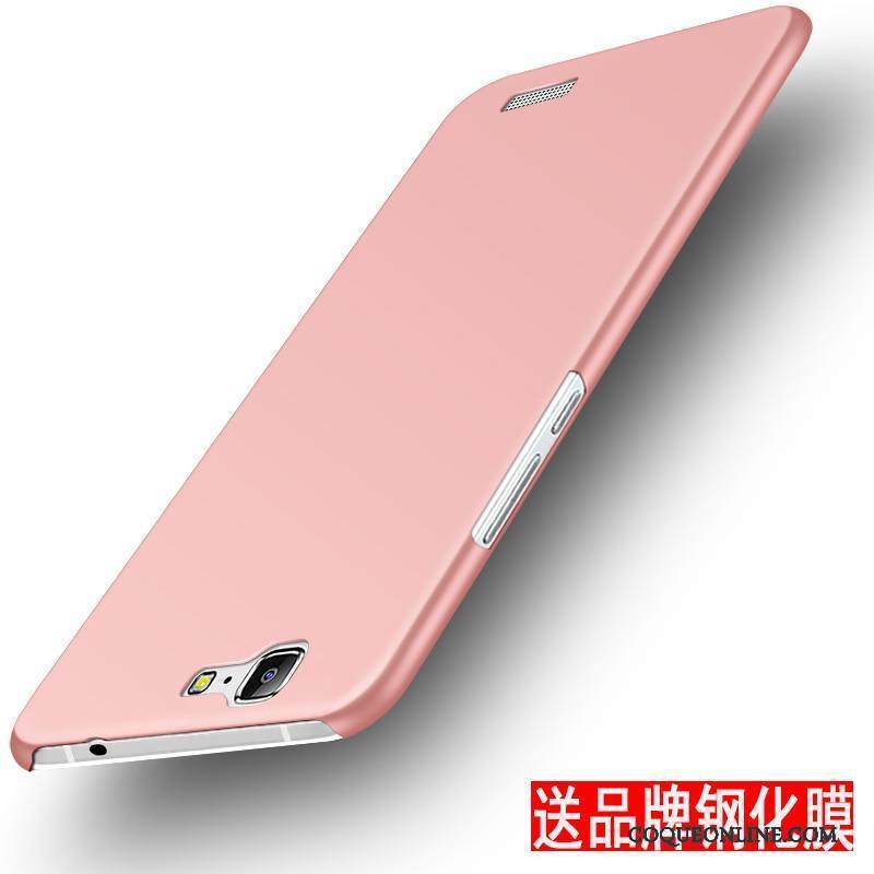 Huawei Ascend G7 Incassable Étui Bleu Protection Coque Délavé En Daim Silicone