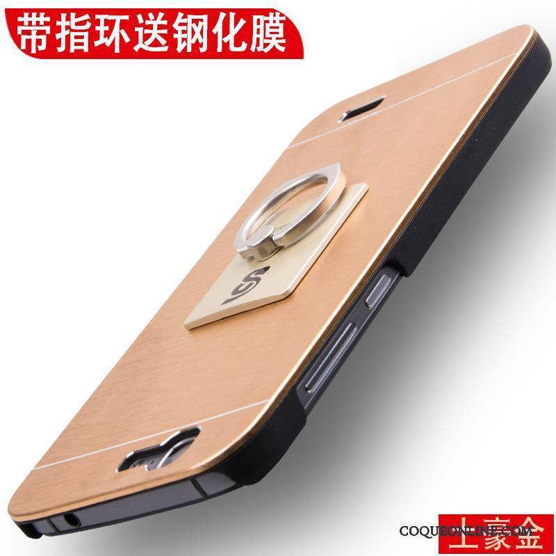 Huawei Ascend G7 Métal Étui Difficile Coque De Téléphone Incassable Délavé En Daim Rose
