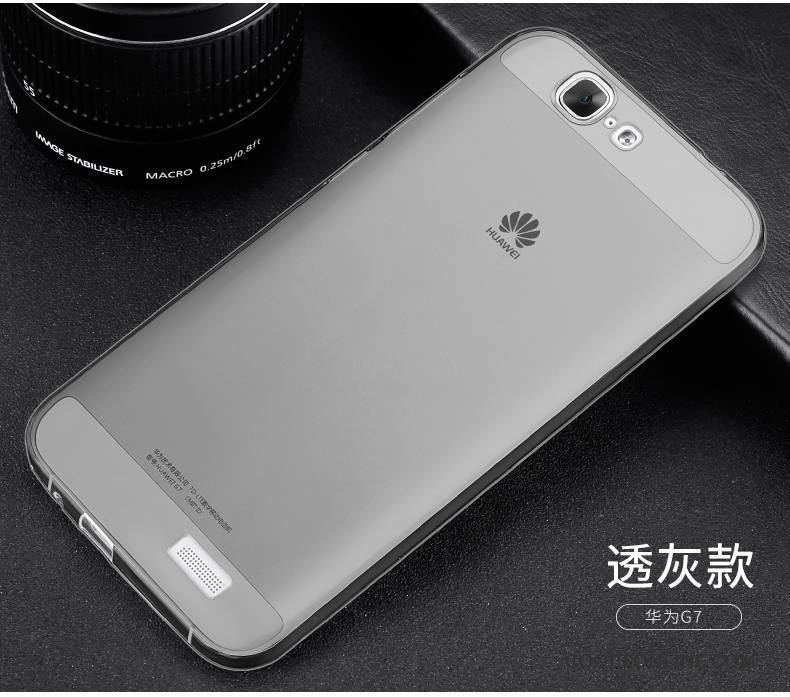 Huawei Ascend G7 Protection Silicone Coque De Téléphone Légères Transparent Étui Bleu Clair