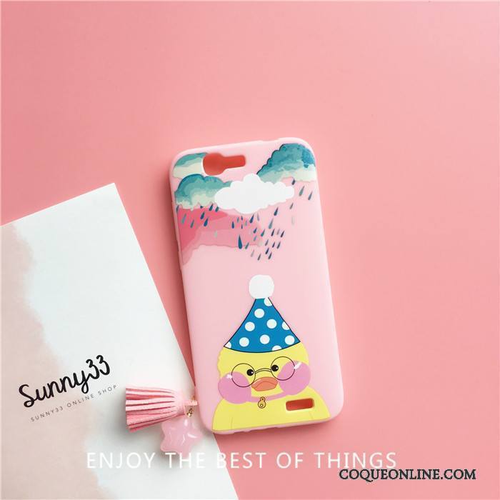 Huawei Ascend G7 Rose Silicone Canard Fluide Doux Tout Compris Coque De Téléphone Étui