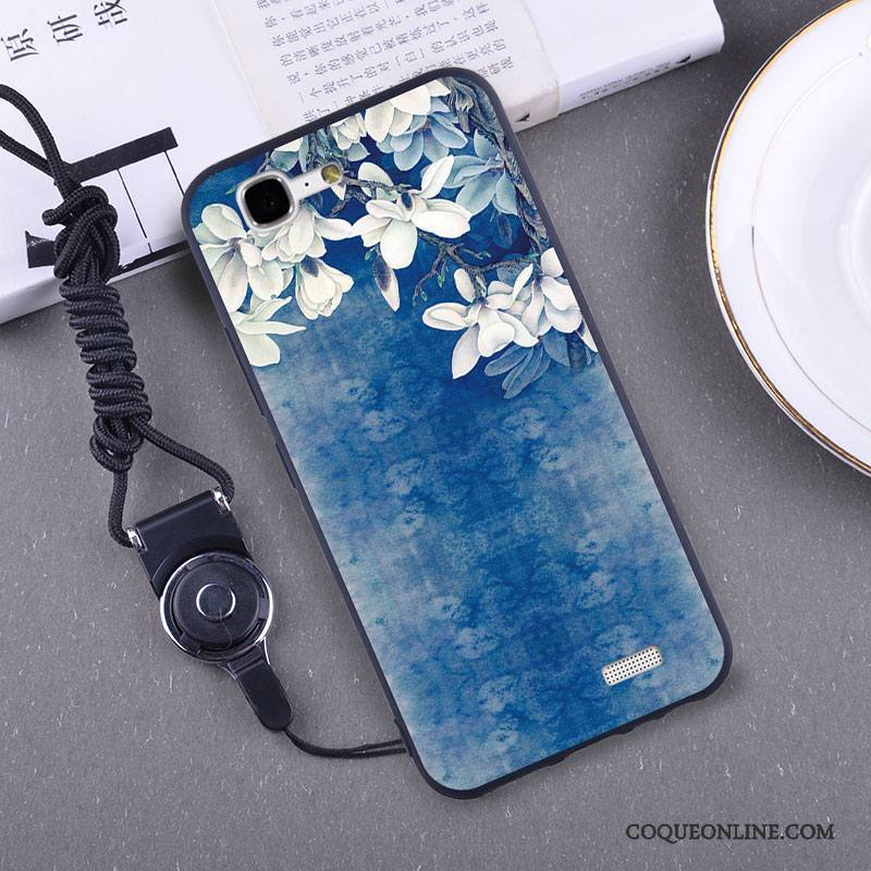Huawei Ascend G7 Silicone Incassable Étui Bleu Coque De Téléphone