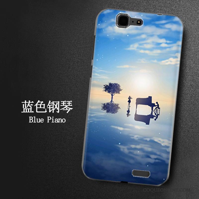 Huawei Ascend G7 Silicone Téléphone Portable Coque Peinture Créatif De Téléphone Blanc