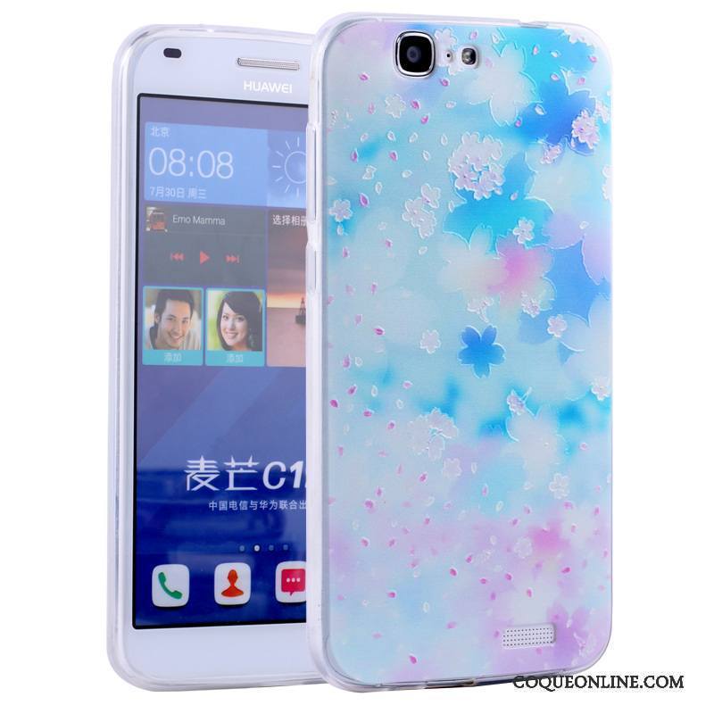 Huawei Ascend G7 Tout Compris Coque De Téléphone Fluide Doux Rose Incassable Dessin Animé Silicone