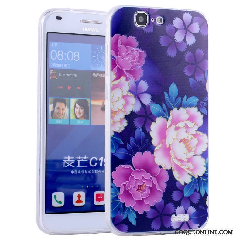 Huawei Ascend G7 Tout Compris Coque De Téléphone Fluide Doux Rose Incassable Dessin Animé Silicone