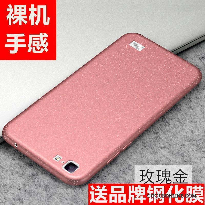 Huawei Ascend G7 Tout Compris Coque Délavé En Daim Étui De Téléphone Silicone Protection