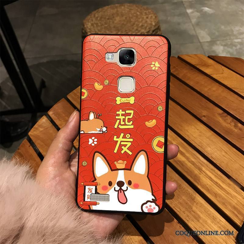 Huawei Ascend Mate 7 Chiens Nouveau Noir Coque De Téléphone De Fête Étui Charmant