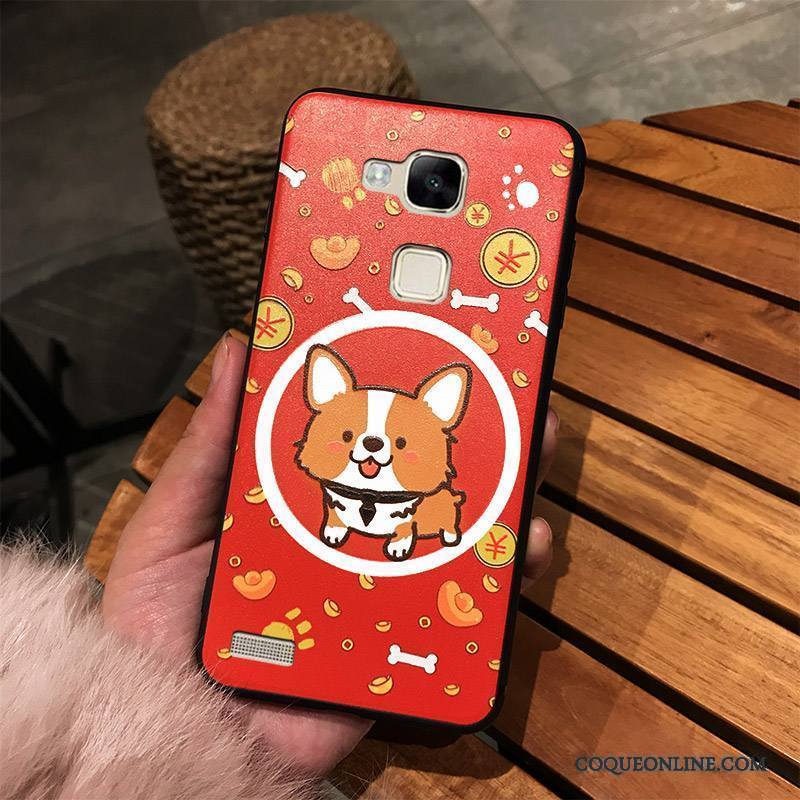 Huawei Ascend Mate 7 Chiens Nouveau Noir Coque De Téléphone De Fête Étui Charmant