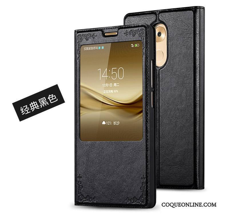 Huawei Ascend Mate 7 Clamshell Téléphone Portable Protection Cuir Véritable Coque De Téléphone Étui Tendance