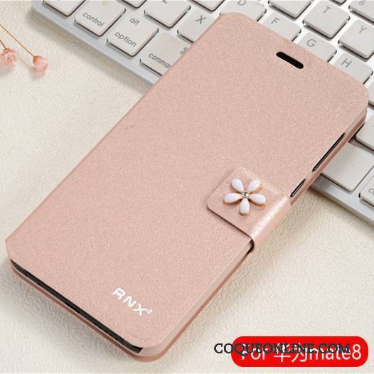 Huawei Ascend Mate 7 Clamshell Étui En Cuir Téléphone Portable Coque De Téléphone Protection Incassable Rose