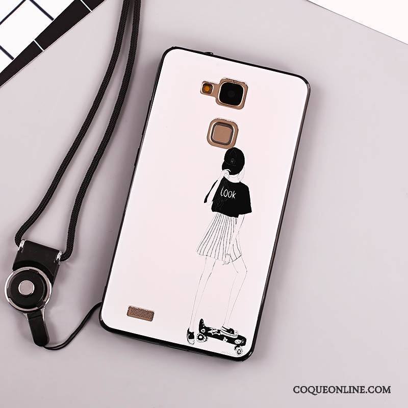 Huawei Ascend Mate 7 Coque De Téléphone Incassable Tout Compris Blanc Étui Tendance