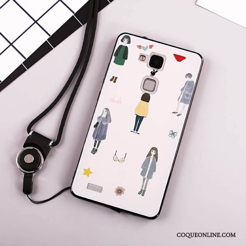 Huawei Ascend Mate 7 Coque De Téléphone Incassable Tout Compris Blanc Étui Tendance