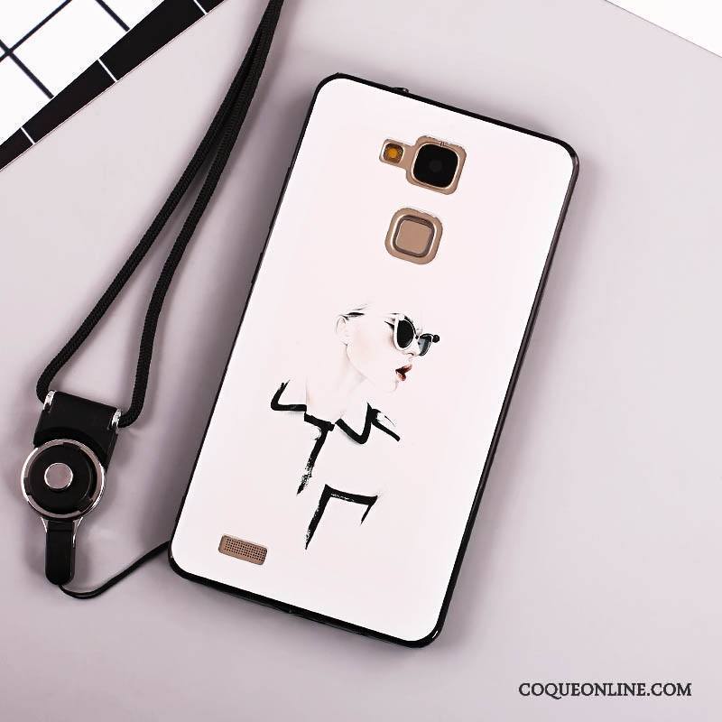 Huawei Ascend Mate 7 Coque De Téléphone Incassable Tout Compris Blanc Étui Tendance