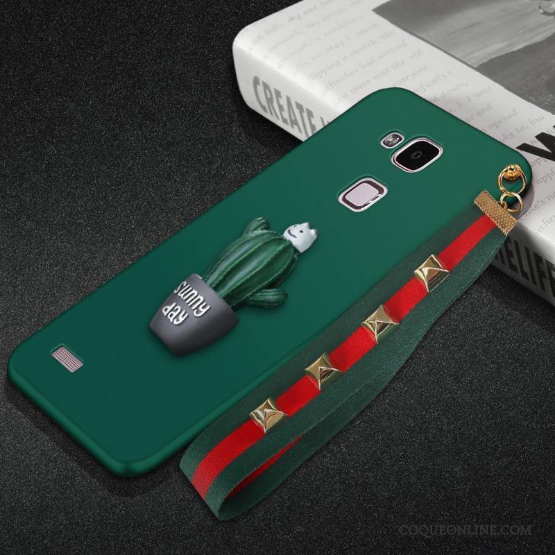 Huawei Ascend Mate 7 Coque De Téléphone Protection Téléphone Portable Incassable Étui Vert Foncé Silicone