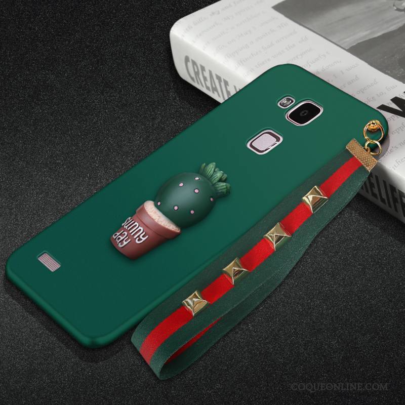 Huawei Ascend Mate 7 Coque De Téléphone Protection Téléphone Portable Incassable Étui Vert Foncé Silicone