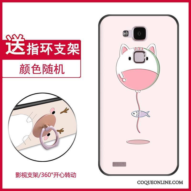 Huawei Ascend Mate 7 Coque De Téléphone Étui Rose Tout Compris Dessin Animé Personnalité Silicone