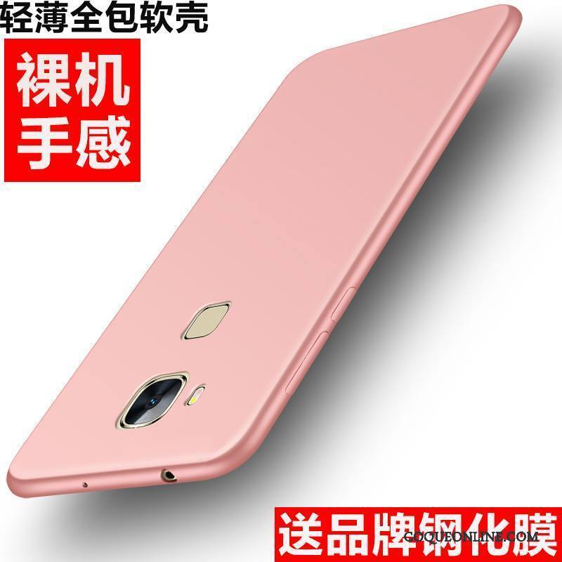 Huawei Ascend Mate 7 Coque Délavé En Daim Protection Fluide Doux Étui Nouveau Légères Rose