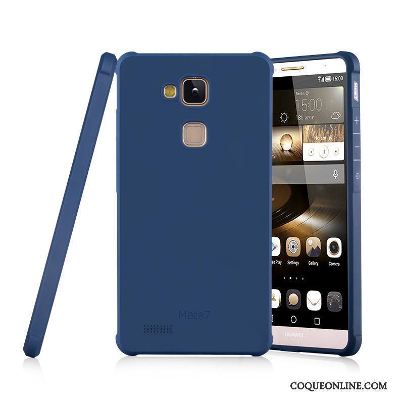 Huawei Ascend Mate 7 Coque Fluide Doux Protection Noir Silicone Étui Tendance Tout Compris