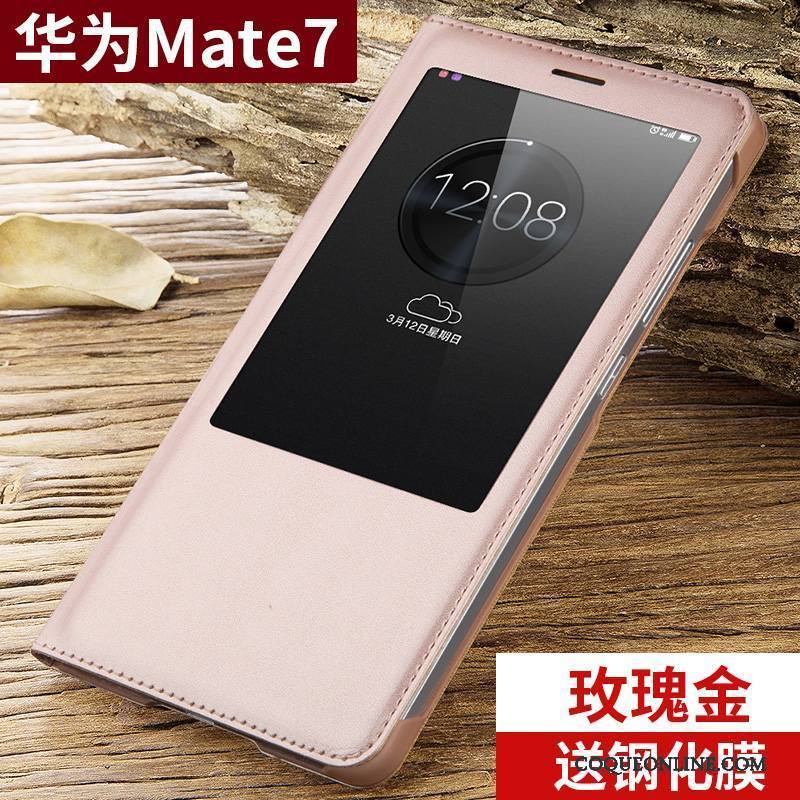 Huawei Ascend Mate 7 Coque Or Nouveau Tendance Clamshell Étui Protection Incassable