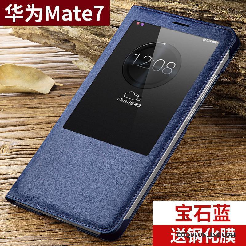 Huawei Ascend Mate 7 Coque Or Nouveau Tendance Clamshell Étui Protection Incassable