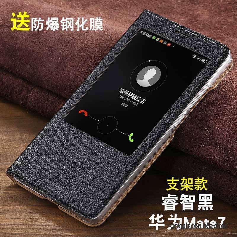 Huawei Ascend Mate 7 Housse Protection Incassable Coque De Téléphone Étui Business Noir
