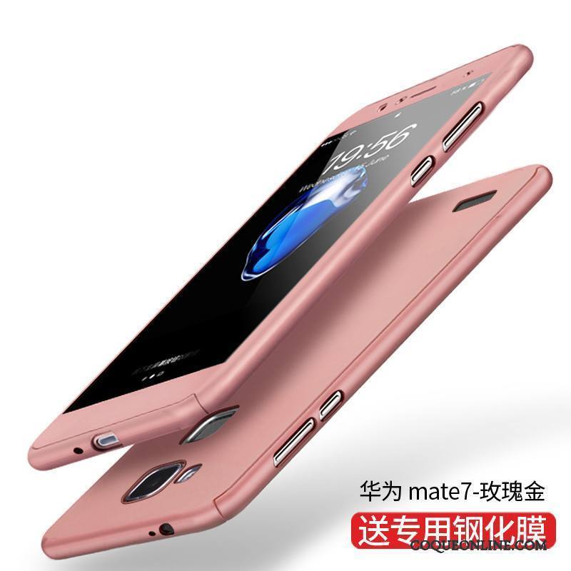 Huawei Ascend Mate 7 Incassable Téléphone Portable Très Mince Coque De Téléphone Délavé En Daim Bleu Protection