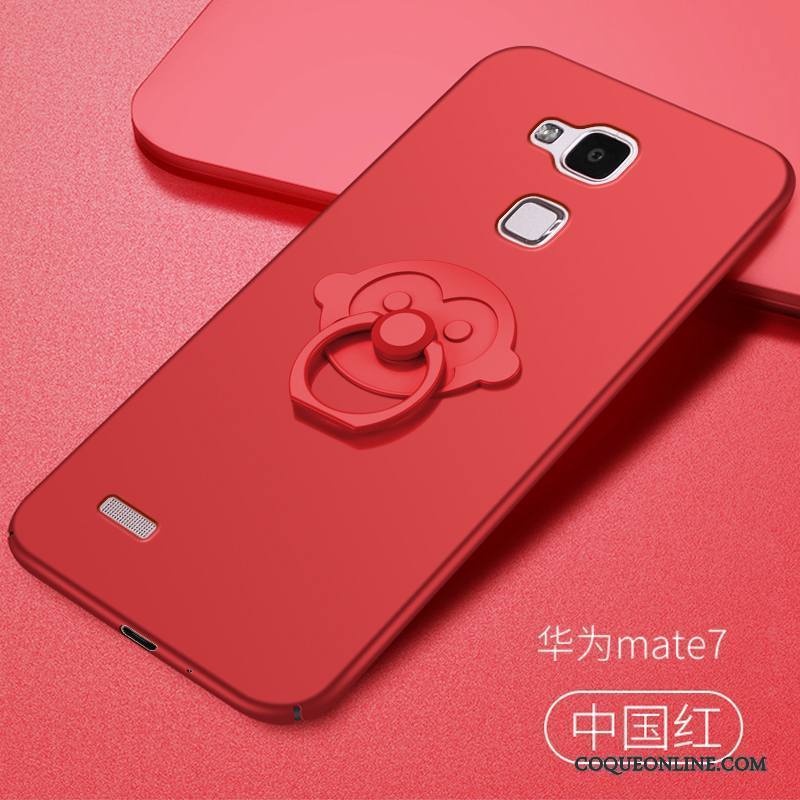 Huawei Ascend Mate 7 Protection Rose Tendance Coque Délavé En Daim Étui Difficile