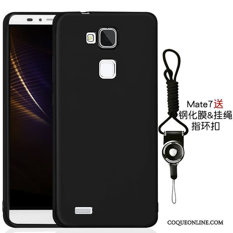 Huawei Ascend Mate 7 Tout Compris Coque Étui Noir De Téléphone Fluide Doux Tendance