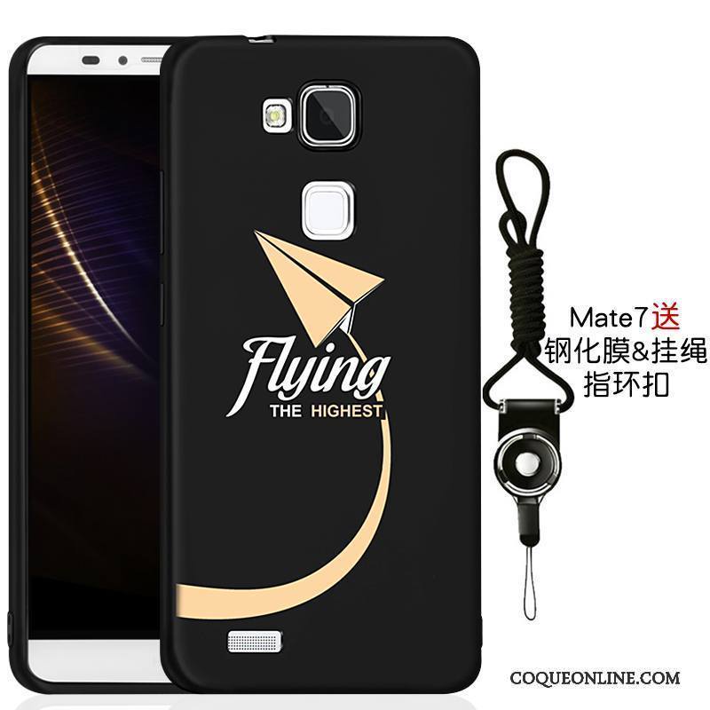 Huawei Ascend Mate 7 Tout Compris Coque Étui Noir De Téléphone Fluide Doux Tendance