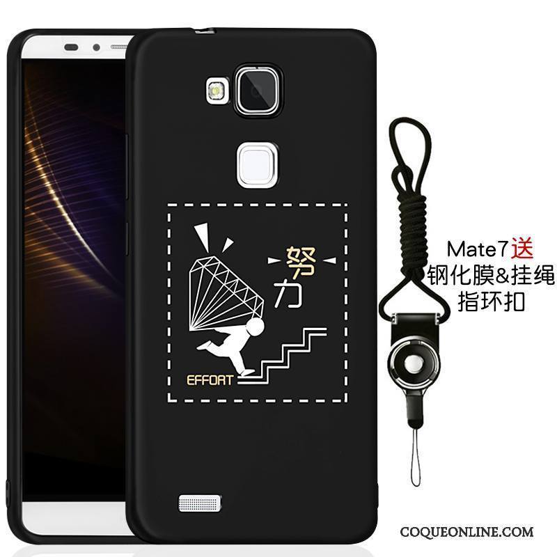 Huawei Ascend Mate 7 Tout Compris Coque Étui Noir De Téléphone Fluide Doux Tendance