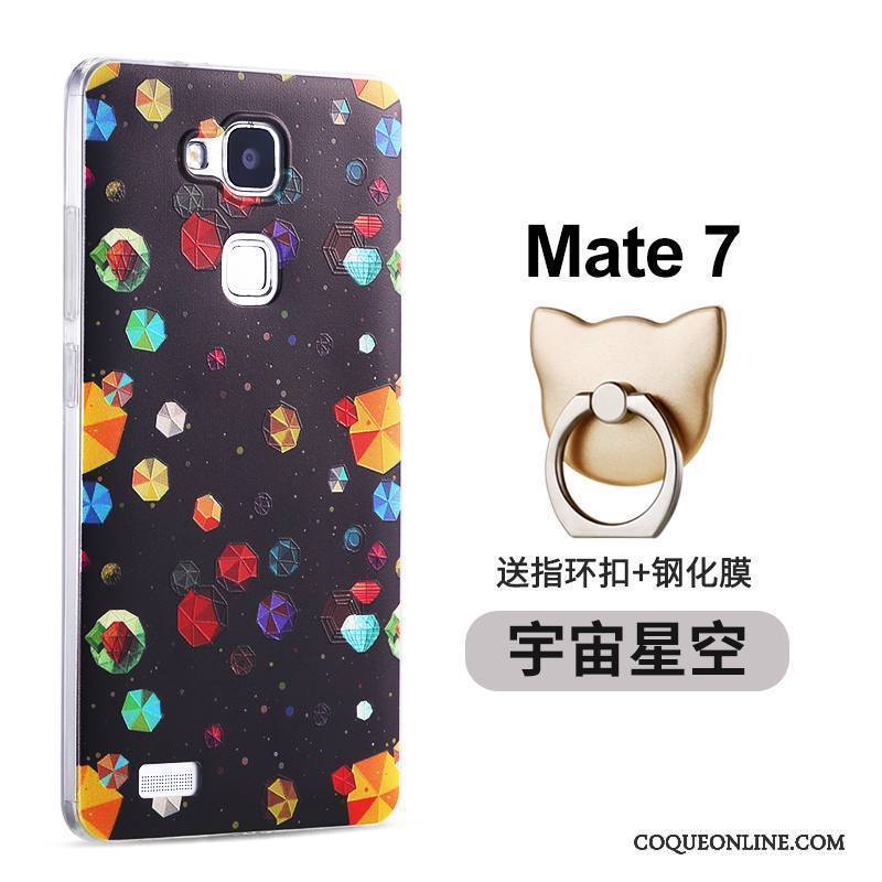 Huawei Ascend Mate 7 Téléphone Portable Incassable Difficile Très Mince Étui Silicone Coque De Téléphone