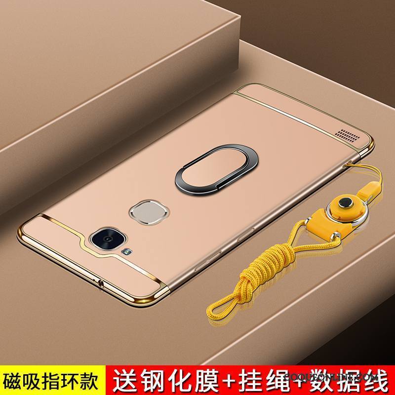 Huawei Ascend Mate 7 Étui Difficile Coque De Téléphone Rouge Tout Compris Délavé En Daim Incassable