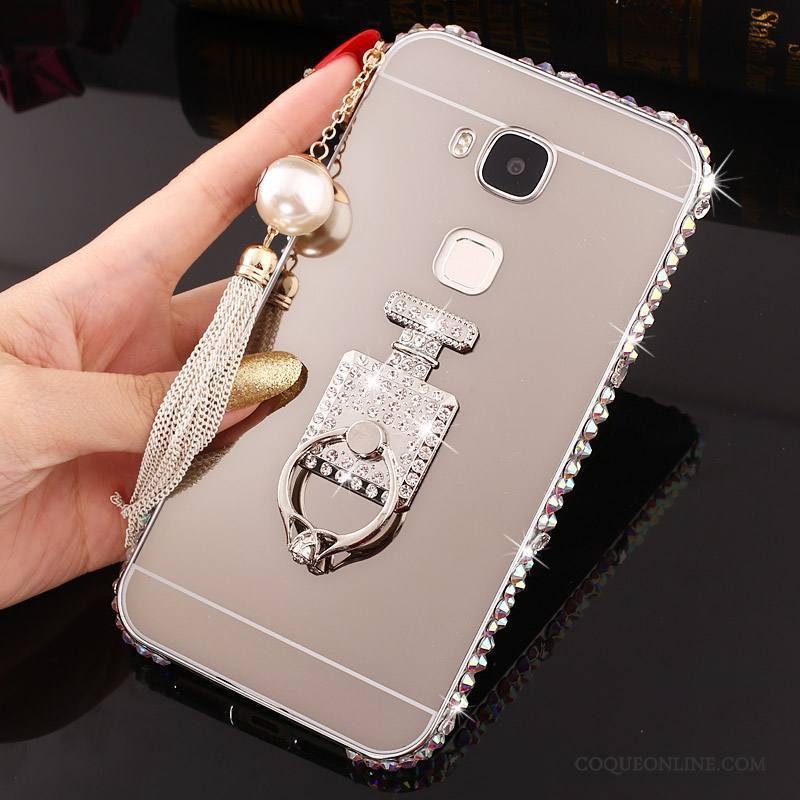 Huawei G7 Plus Argent Protection Métal Étui Coque De Téléphone Border