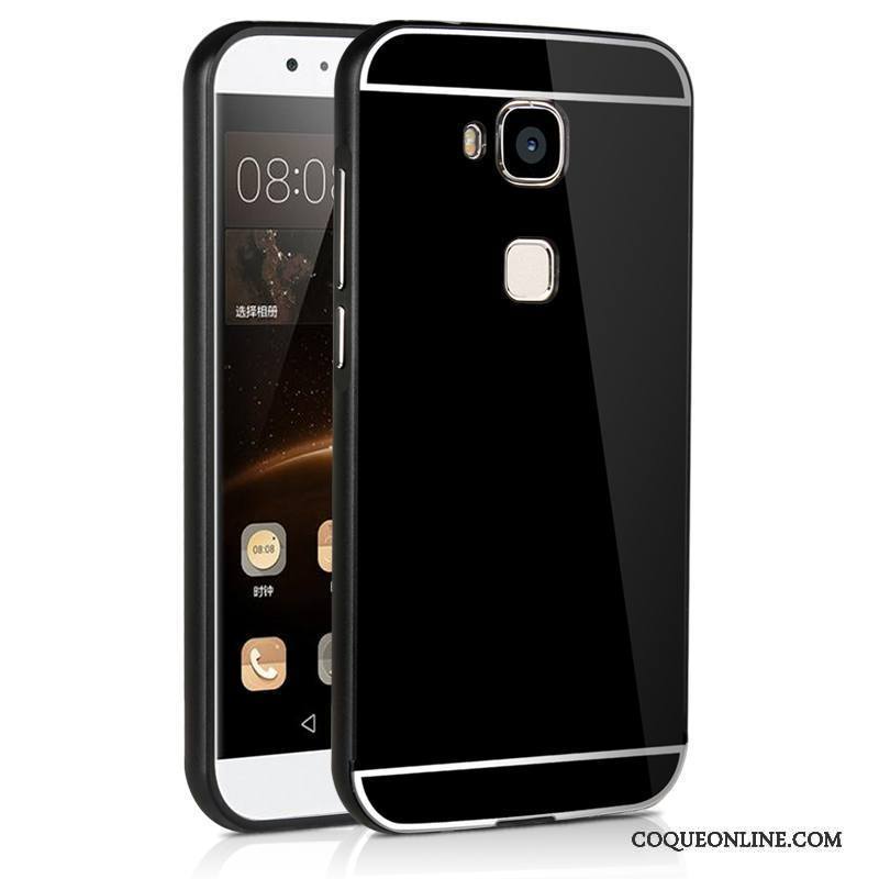 Huawei G7 Plus Border Noir Métal Coque De Téléphone Couvercle Arrière Étui Incassable