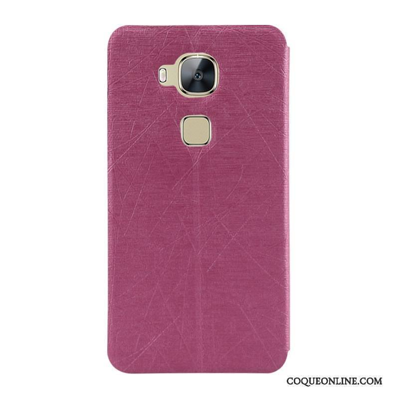 Huawei G7 Plus Coque Bleu Marin Étui Couleur Incassable Étui En Cuir Housse Téléphone Portable