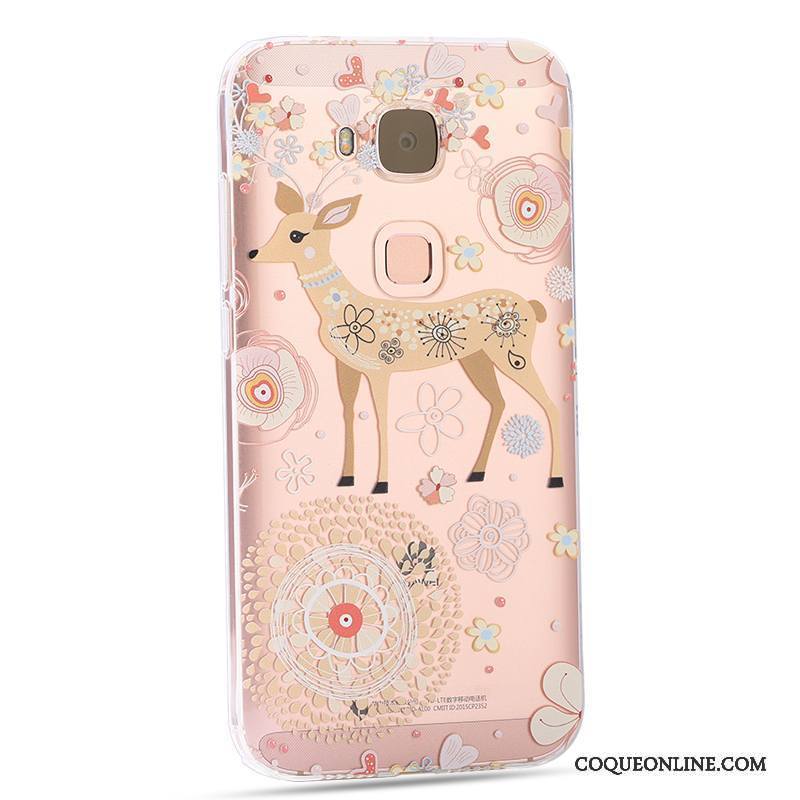 Huawei G7 Plus Coque De Téléphone Étui Créatif Tout Compris Rose Fluide Doux Protection